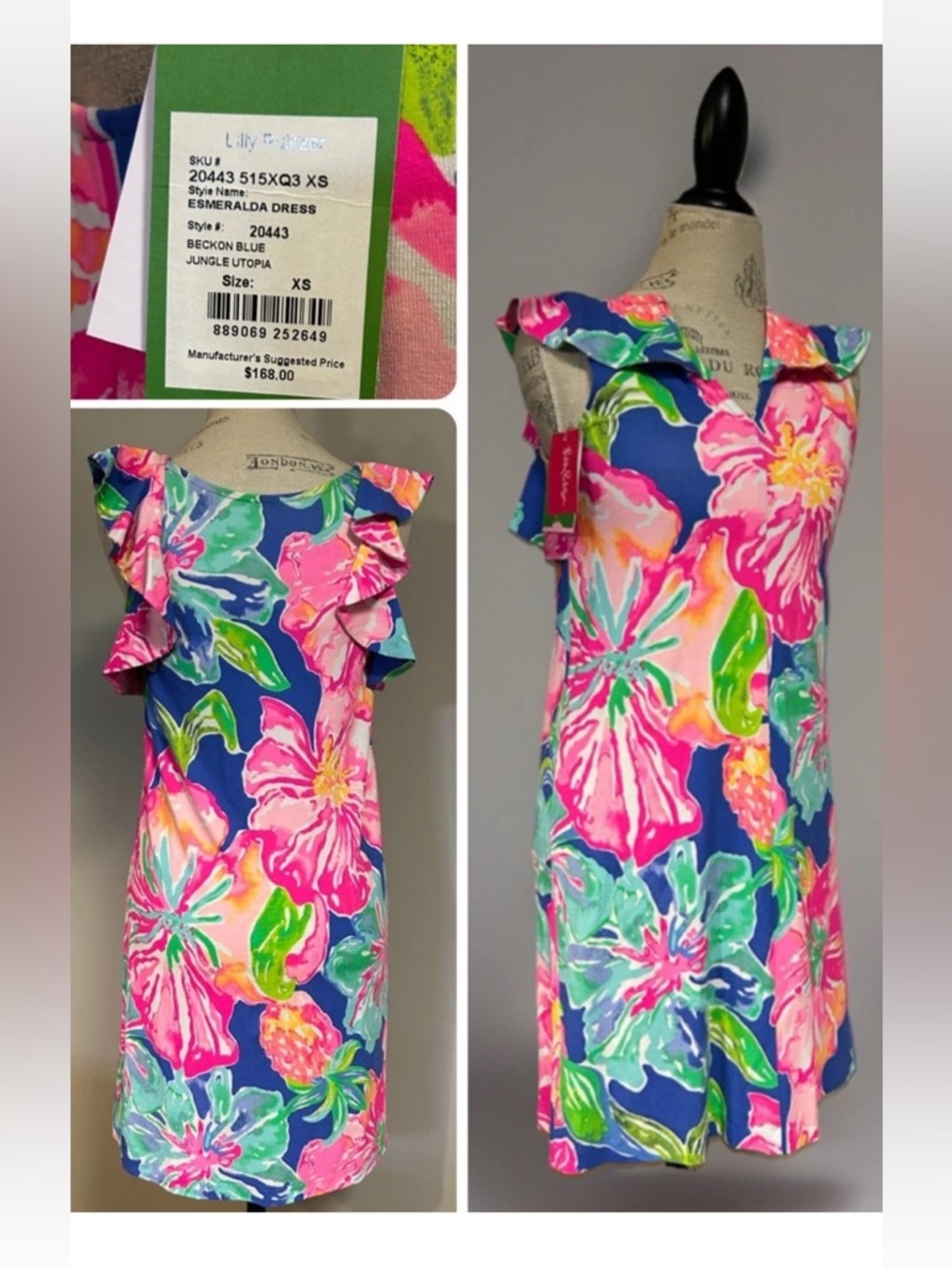 Lilly Pulitzer Jungle Utopia Esmerelda Dress Resortwear Summer  XS NWT New